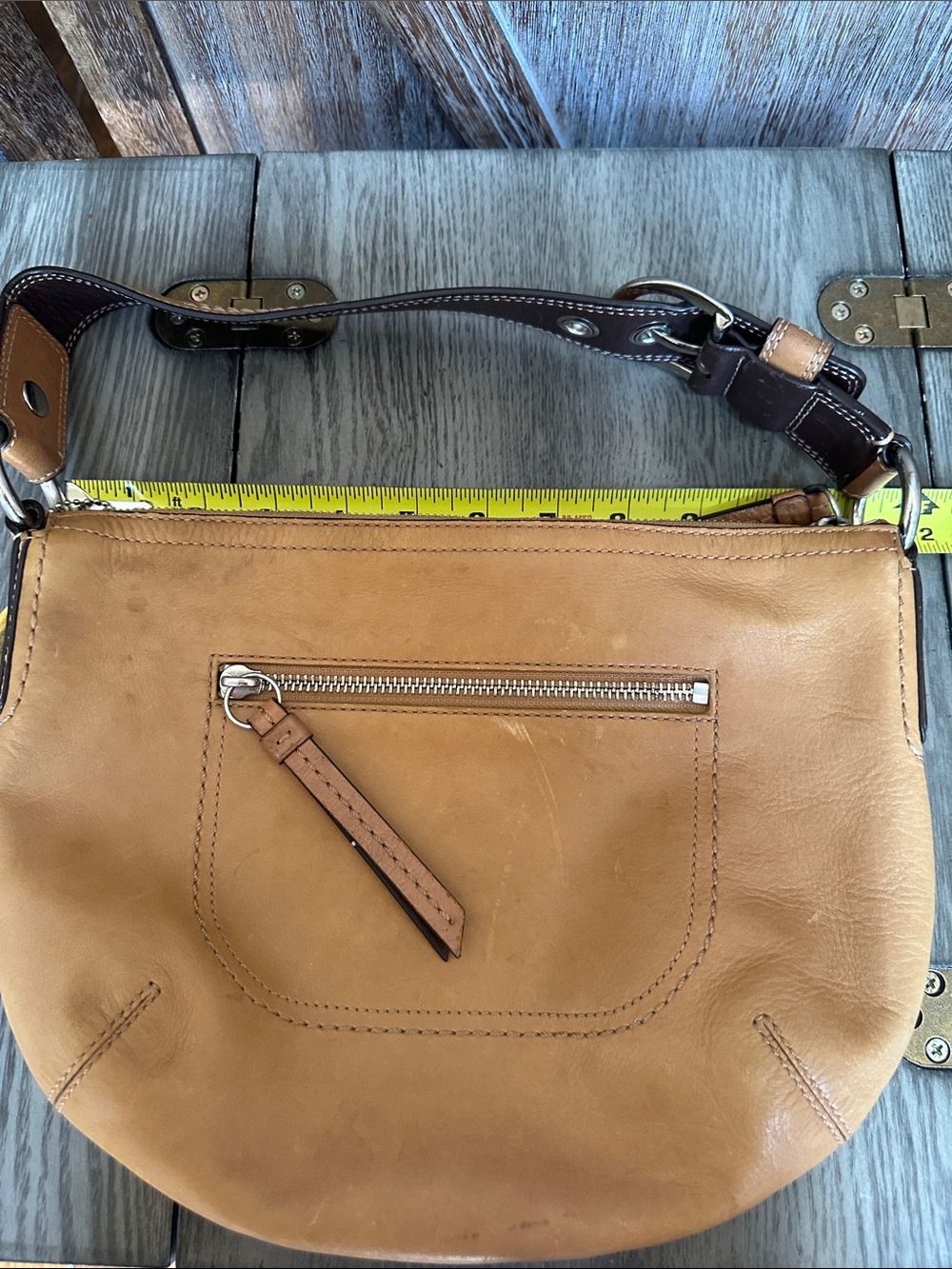 Coach F13100 Leather Hobo Shoulder Bag - Picture 14 of 16